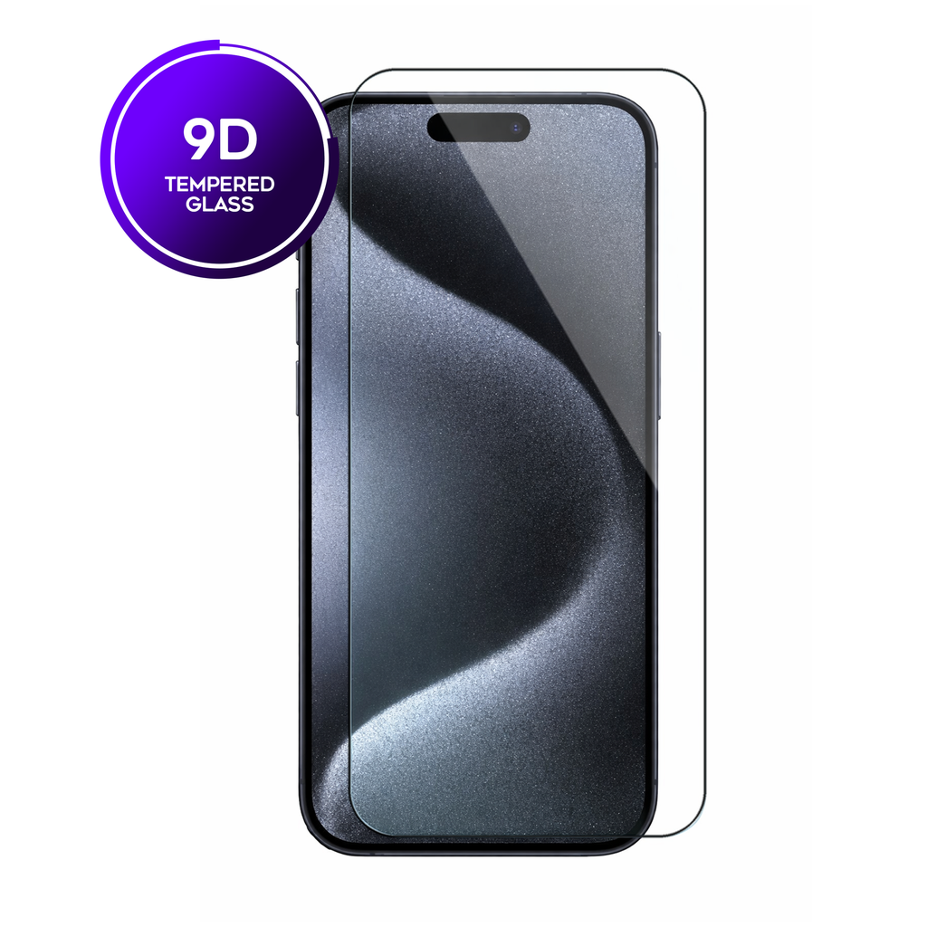 9D Clear Tempered Glass for iPhone 15 Plus (1 Pc)