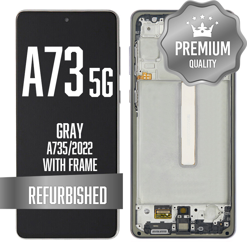 OLED Assembly For Samsung Galaxy A73 5G (A735/2022) with Frame - Gray (Premium)