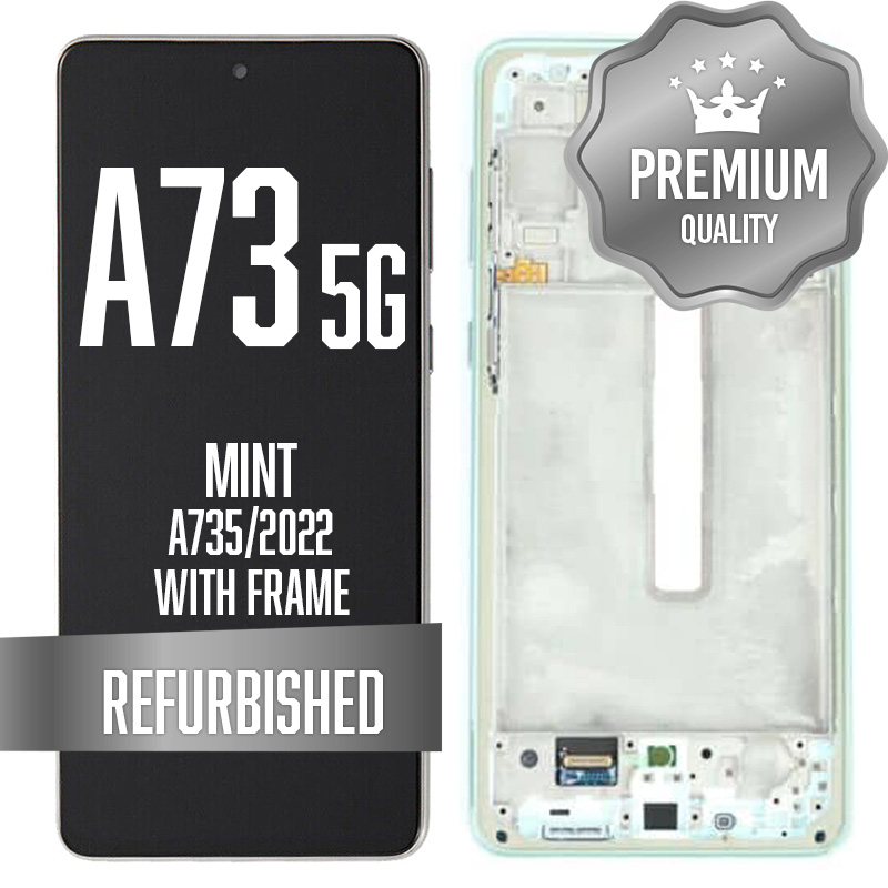 LCD Assembly for Galaxy A73 5G (A735/2022) with Frame - Mint (Refurbished)