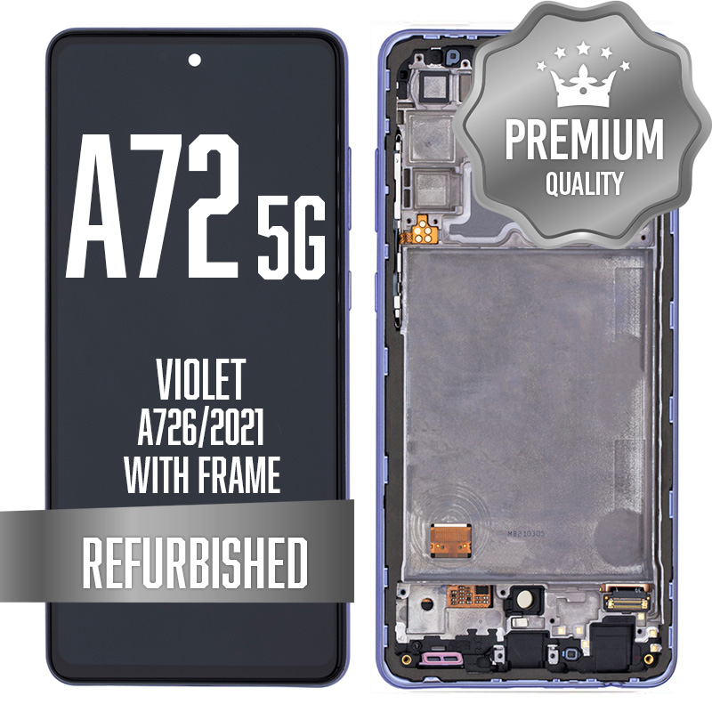 OLED Assembly For Samsung Galaxy A72 5G (A726/2021) with Frame - Violet (Premium)