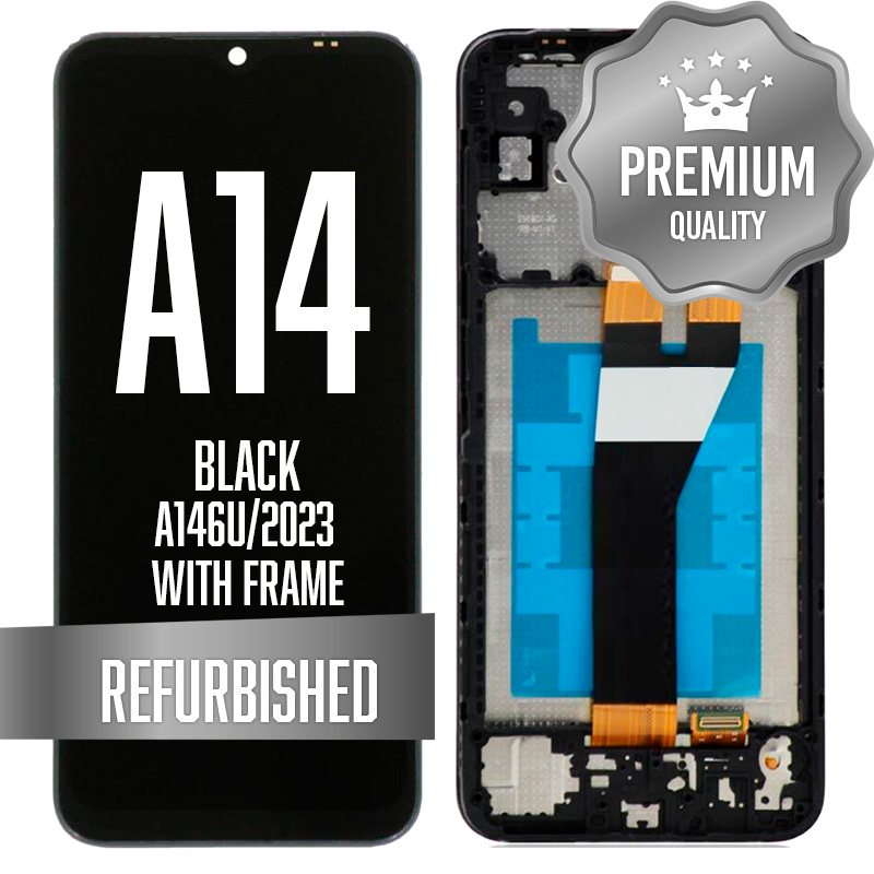LCD Assembly for Galaxy A14 5G (A146U/2023) with Frame - Black (Refurbished)