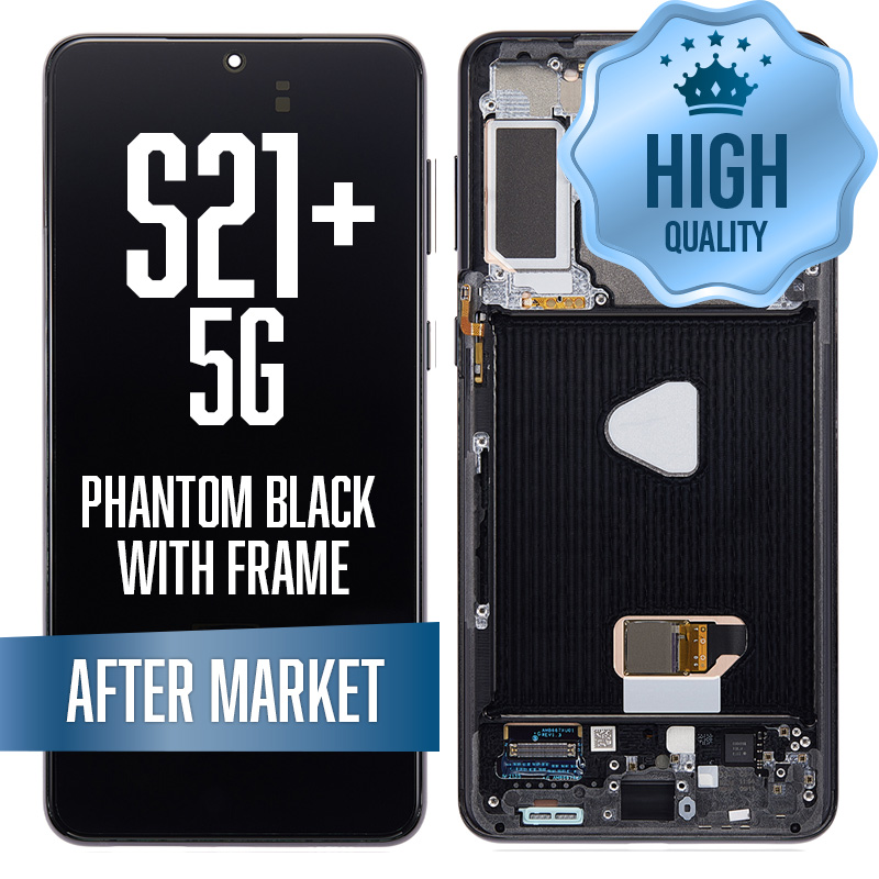 OLED Assembly for Samsung Galaxy S21 Plus 5G With Frame - Phantom Black (High Quality - Aftermarket)
