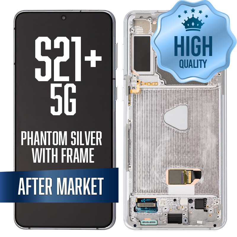 OLED Assembly for Samsung Galaxy S21 Plus 5G With Frame - Phantom Silver (High Quality - Aftermarket)