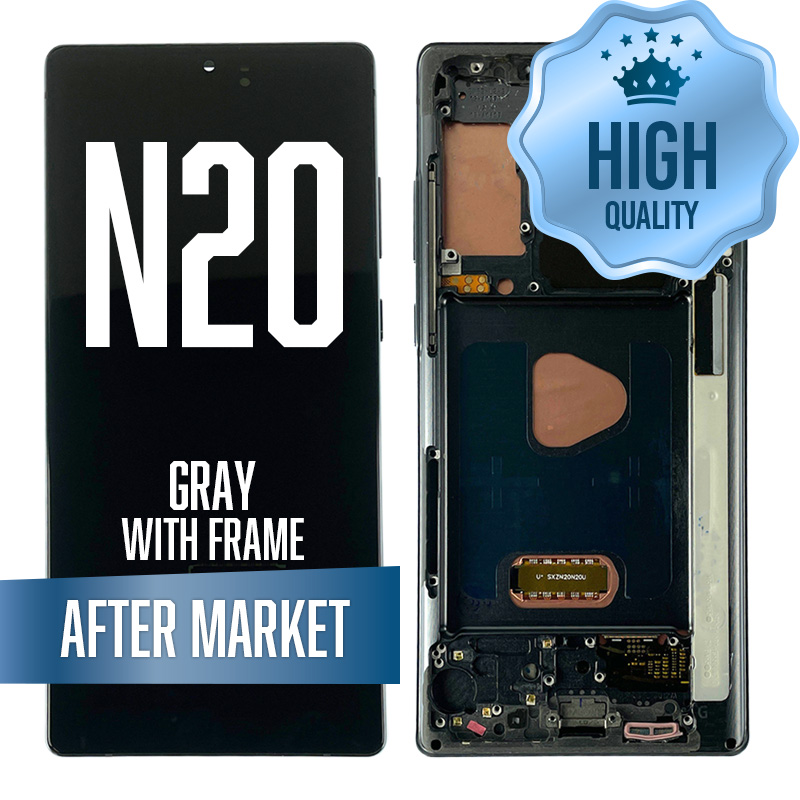OLED Assembly for Samsung Galaxy Note 20 5G (N981) with Frame - Gray (Aftermarket - OLED)