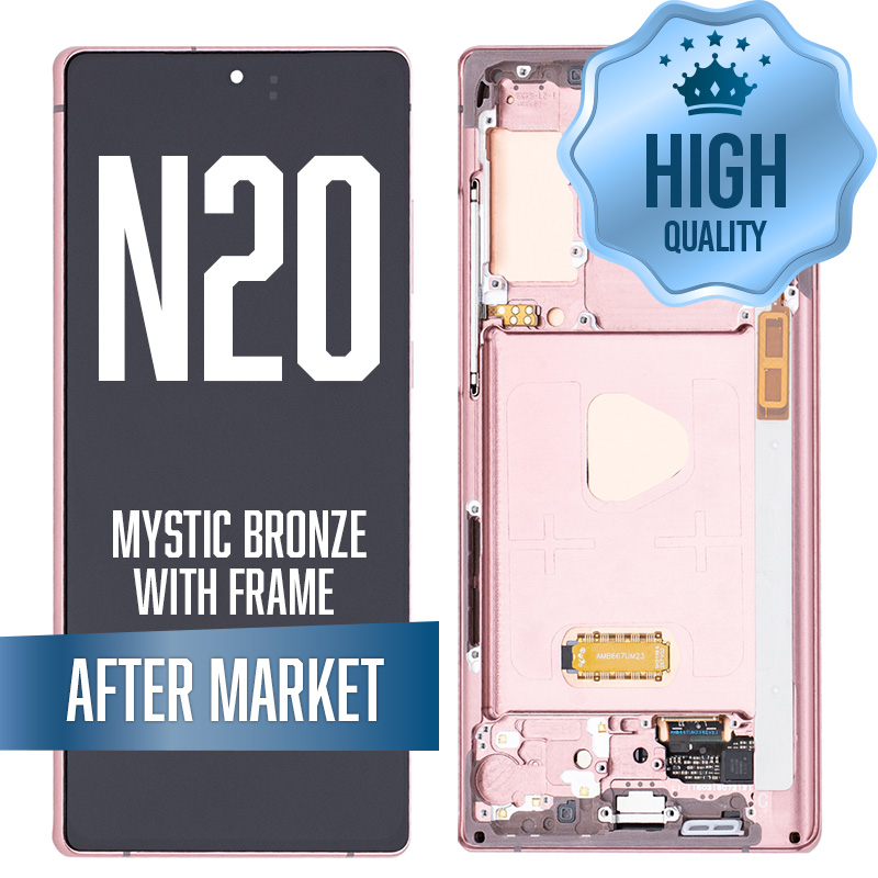 OLED Assembly for Samsung Note 20 5G With Frame - Mystic Bronze (Aftermarket/OLED)