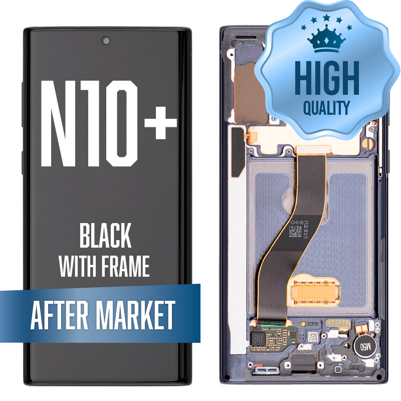 OLED Assembly for Samsung Galaxy Note 10 Plus with Frame - Black (Aftermarket/OLED)