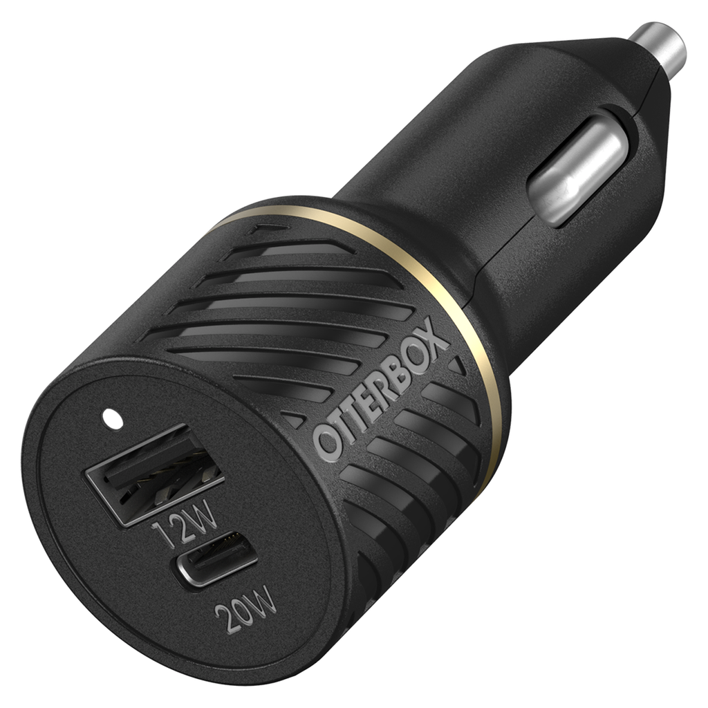 Otterbox - Fast Charge Pd Usb C And Usb A Dual Port Car Charger - Black Shimmer