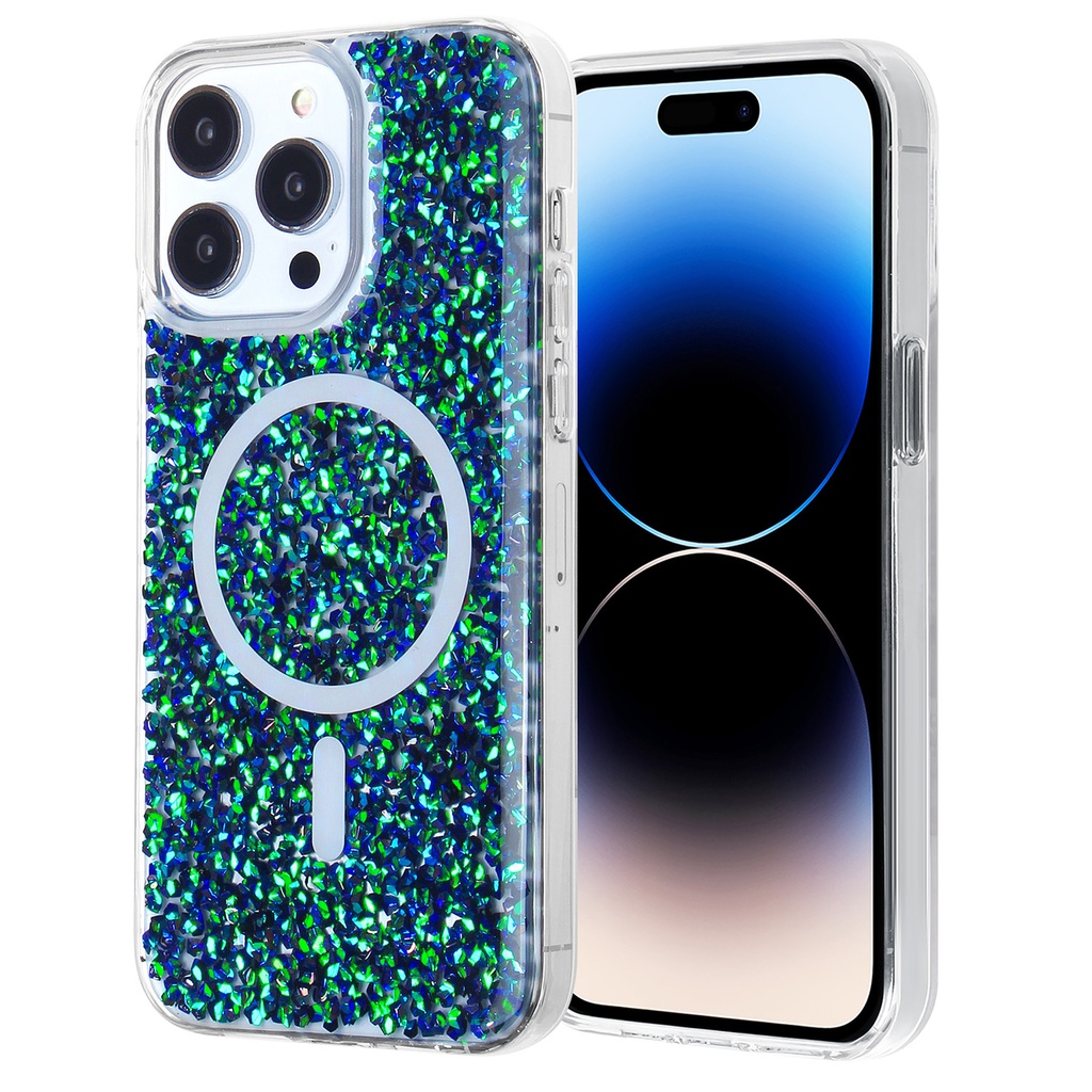 Magsafe Glitter Case for iPhone 15 - Dark Green