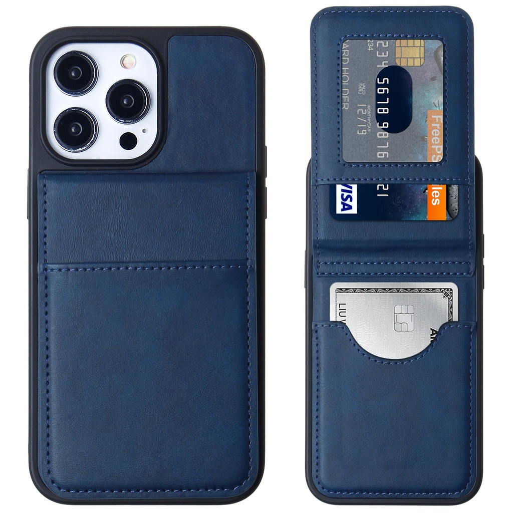 Card Holder Case for iPhone 15 - Blue