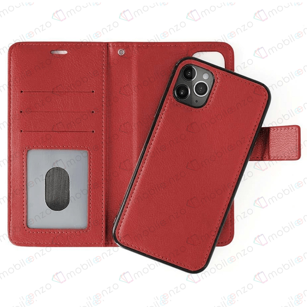 Classic Magnet Wallet Case for iPhone 15 - Red