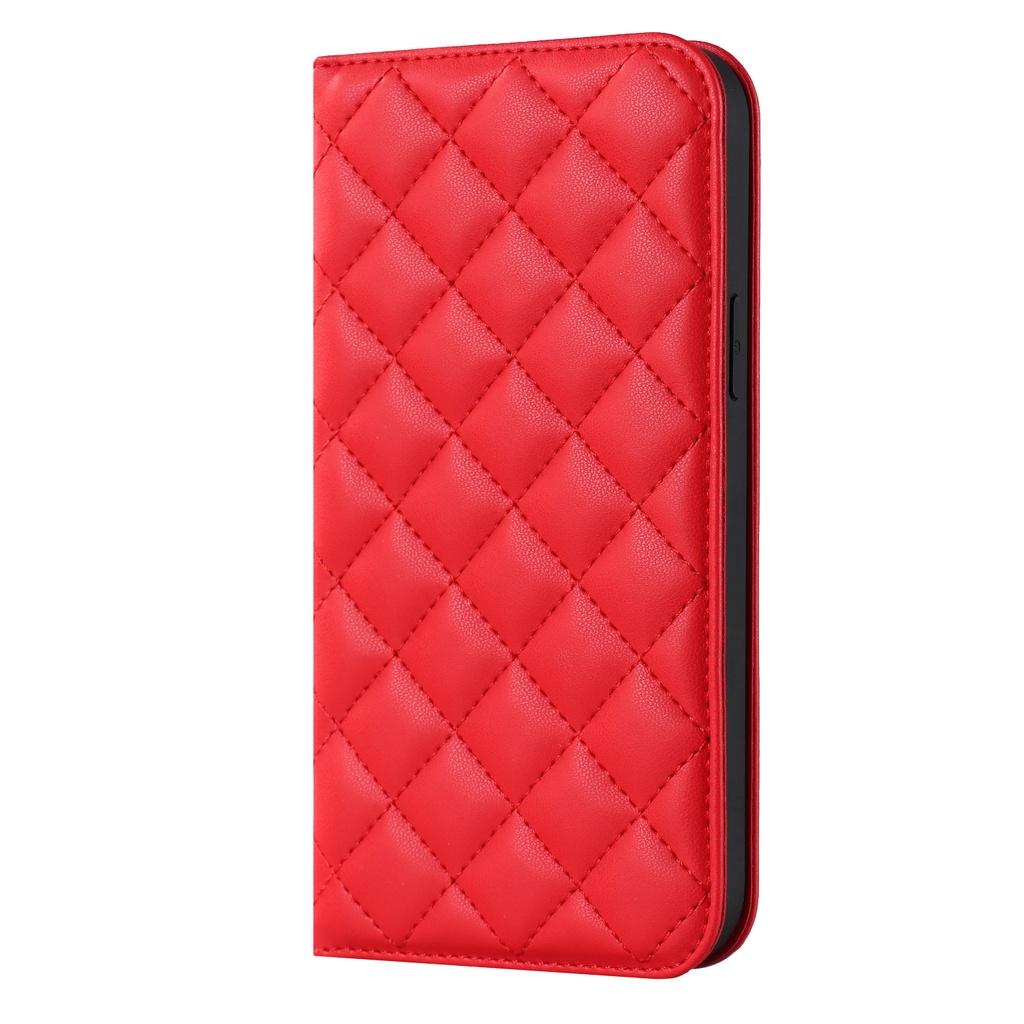 Magnet Puffer wallet Case wit Magsafe for iPhone 15 - Red