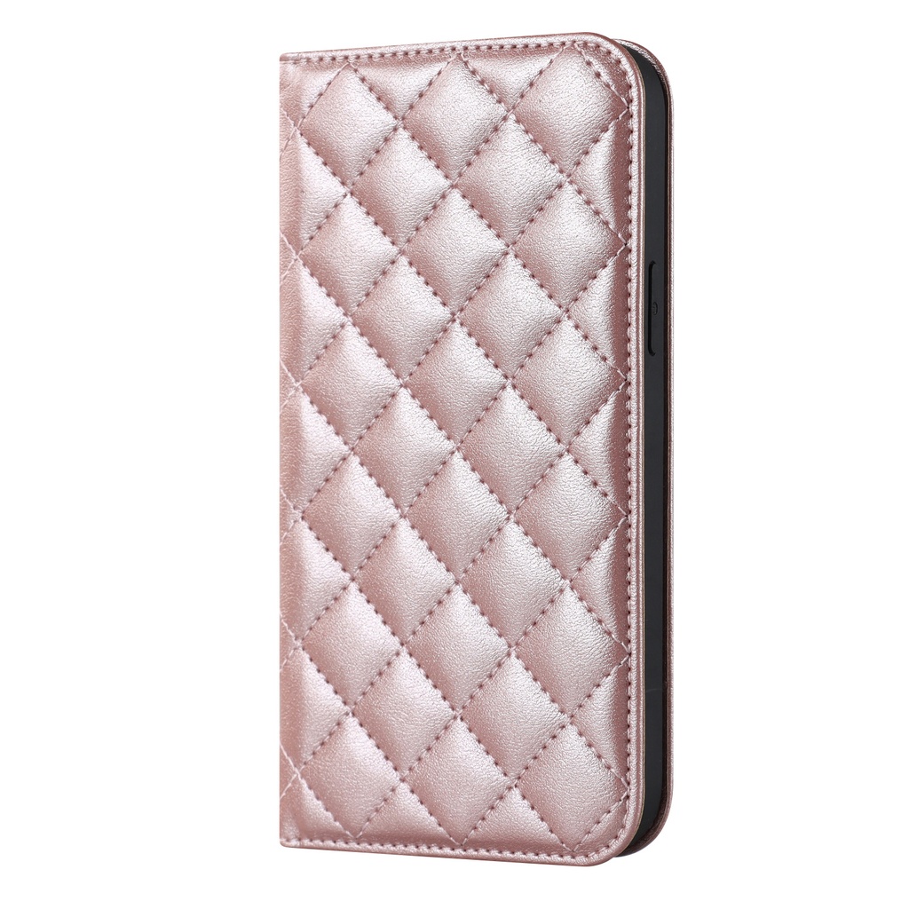 Magnet Puffer wallet Case wit Magsafe for iPhone 15 - Rose Gold