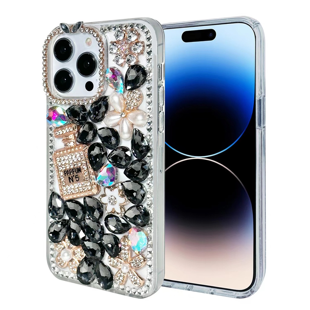 Diamond Flower Case for iPhone 15 Pro Max - 3