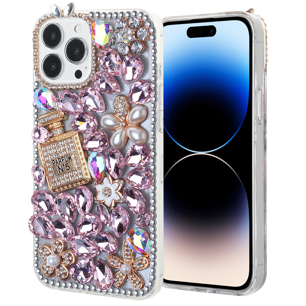 Diamond Flower Case for iPhone 15 Pro Max - 8