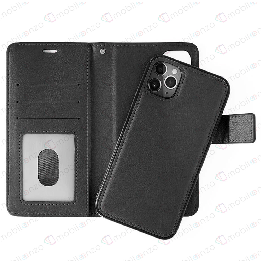 Classic Magnet Wallet Case for iPhone 15 Pro Max - Black