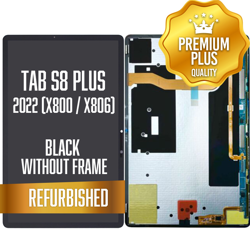 LCD Assembly for Samsung Galaxy Tab S8 Plus (2022) (X800 / X806) Without Frame - Black (Refurbished)