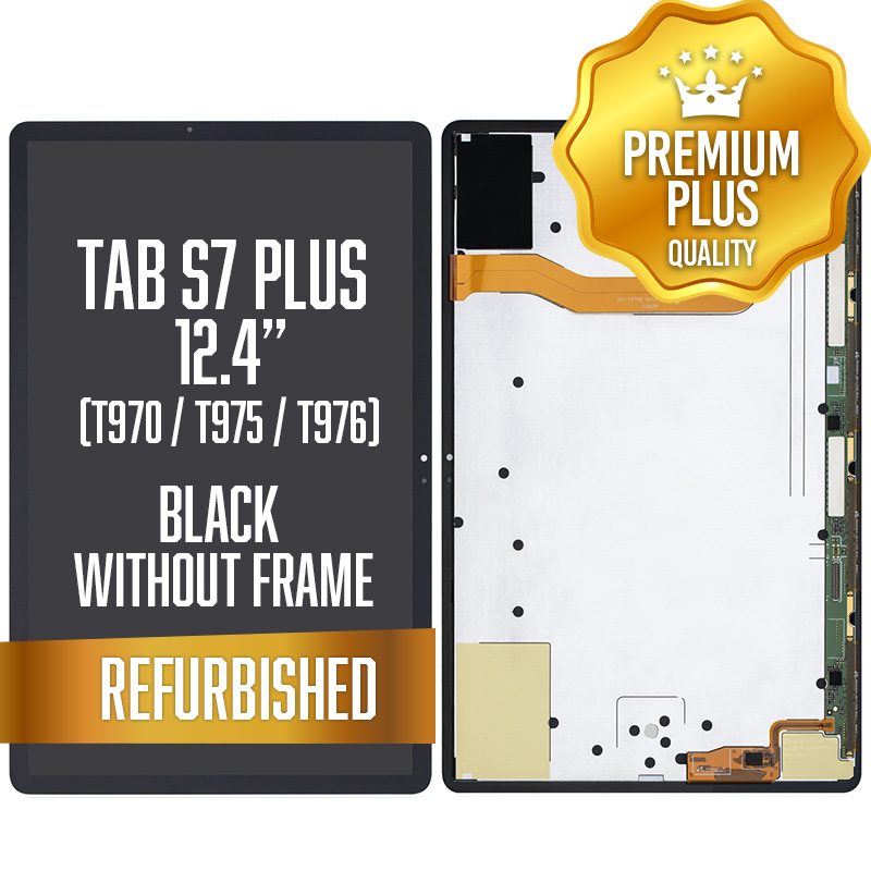 LCD Assembly for Samsung Galaxy Tab S7 Plus 12.4" (T970 / T975 / T976) Without Frame - Black (Refurbished)