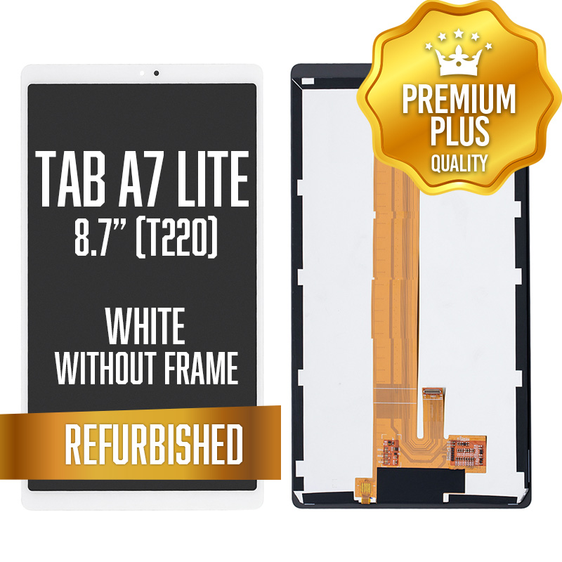 LCD Assembly for Samsung Galaxy Tab A7 Lite 8.7" (T220) - WiFi Without Frame - White (Refurbished)