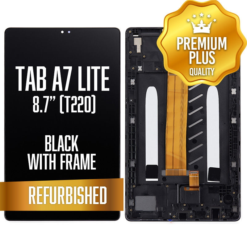 LCD Assembly for Samsung Galaxy Tab A7 Lite 8.7" (T220) - WiFi With Frame -Black (Refurbished)
