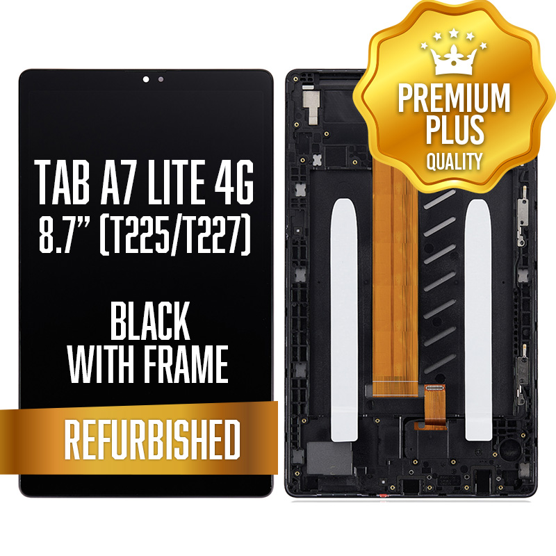 LCD Assembly for Samsung Galaxy Tab A7 Lite 8.7" (T225 / T227) - 4G With Frame -Black (Refurbished)