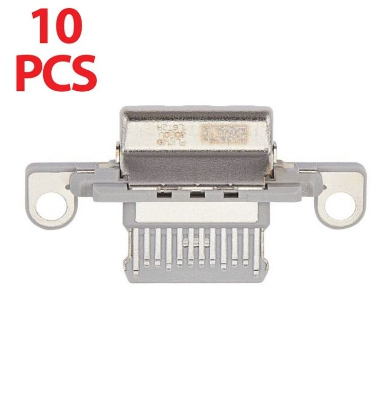 Charging Port Only For iPad 10 (2022) (Soldering Required) (Silver) (10 Pack) (Premium)