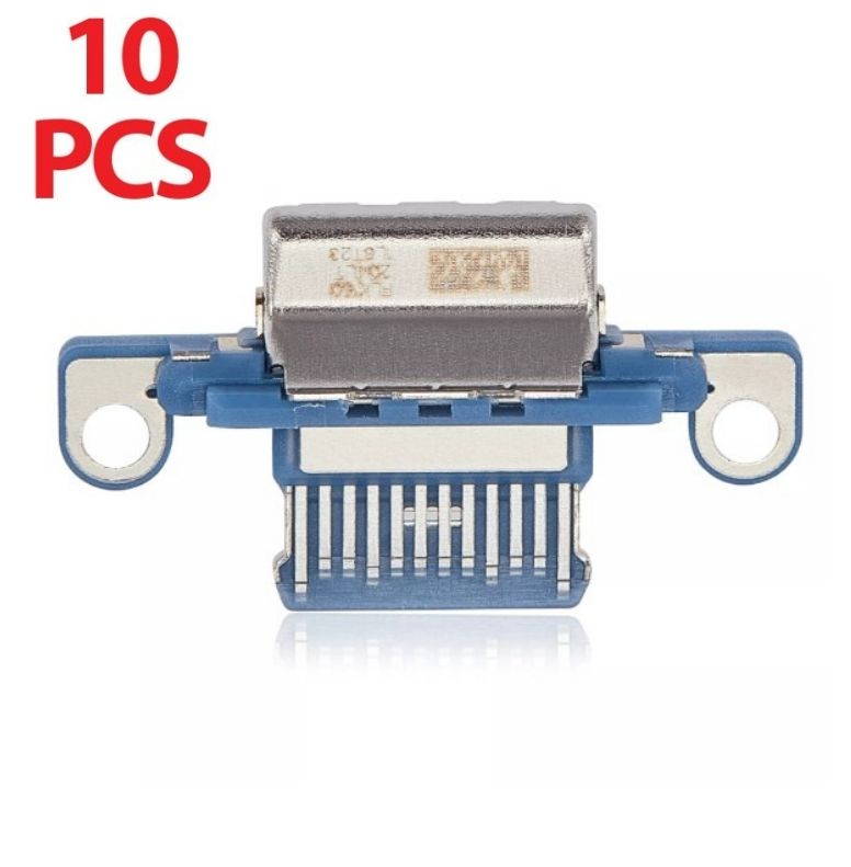 Charging Port Only For iPad 10 (2022) (Soldering Required) (Blue) (10 Pack) (Premium)