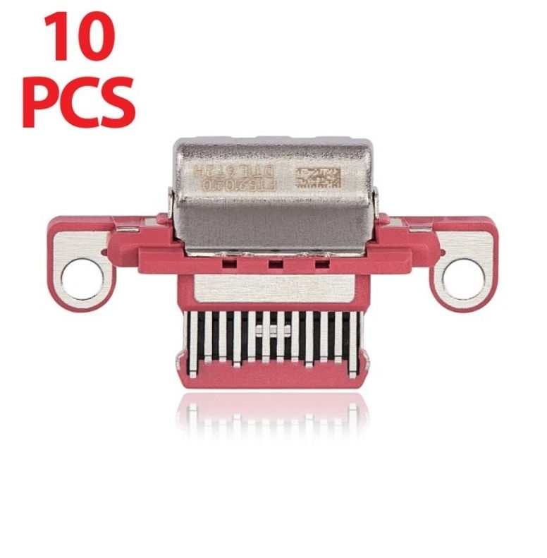 Charging Port Only For iPad 10 (2022) (Soldering Required) (Pink) (10 Pack) (Premium)