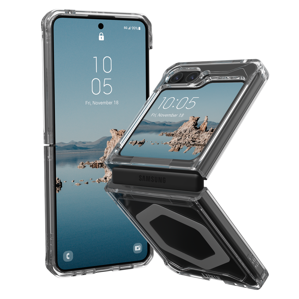 Urban Armor Gear Uag - Plyo Pro Case For Samsung Galaxy Z Flip5 - Ice And Silver