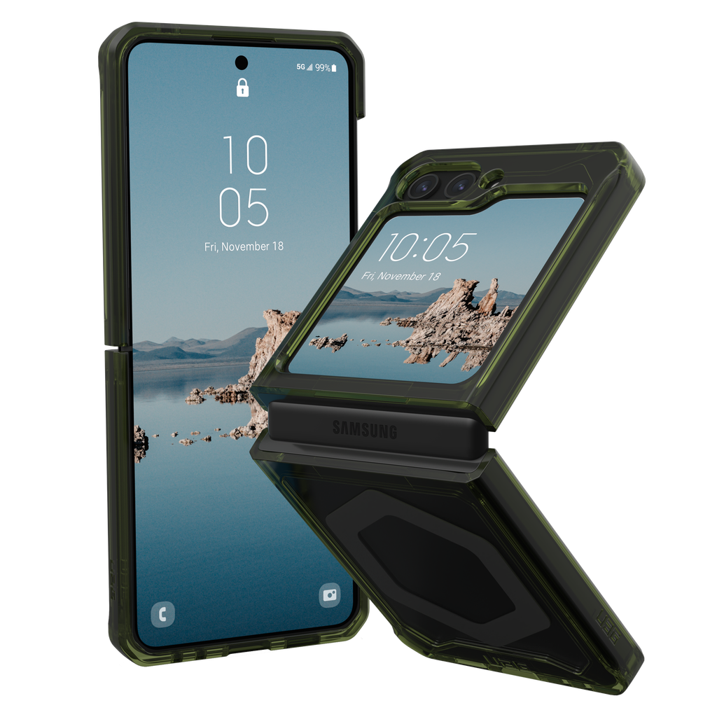 Urban Armor Gear Uag - Plyo Pro Case For Samsung Galaxy Z Flip5 - Olive And Space Grey