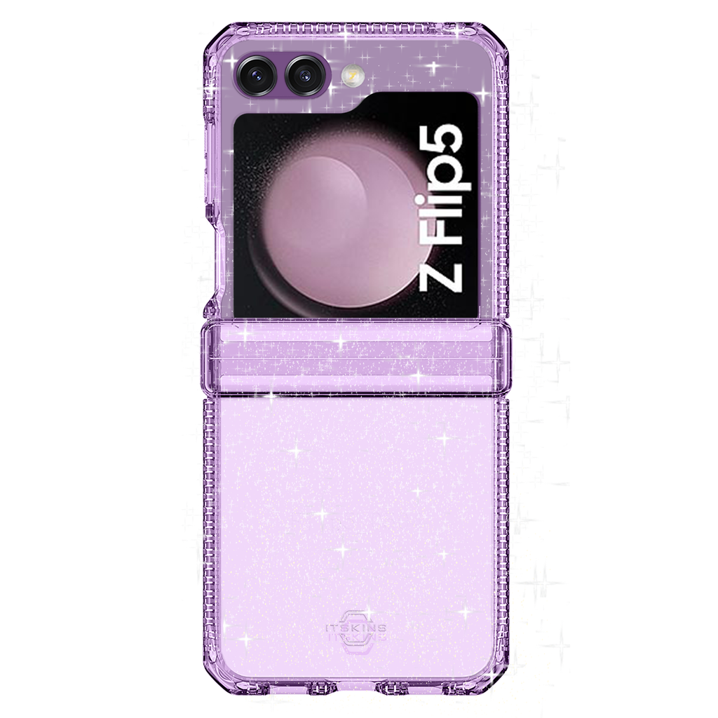 Itskins - Supremer Hinge Spark Case For Samsung Galaxy Z Flip5 - Transparent Purple