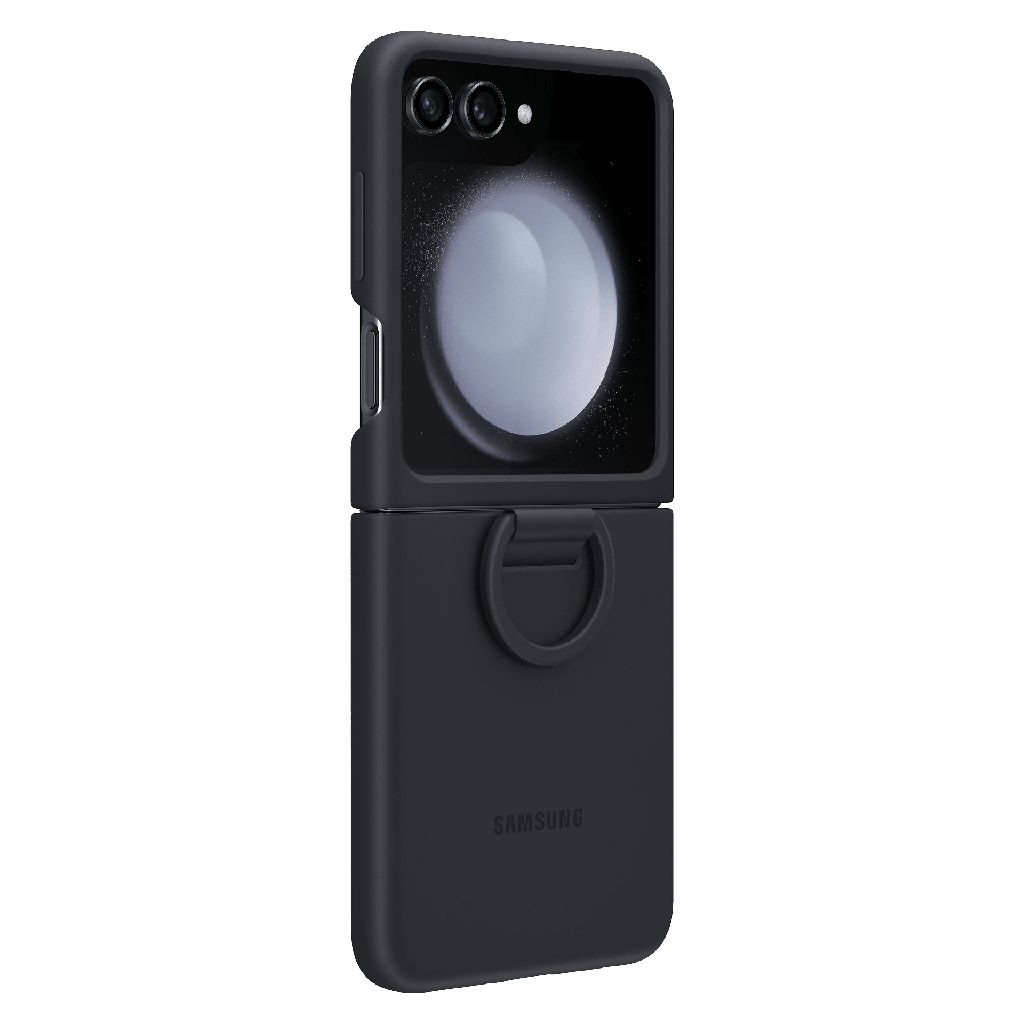 Samsung - Silicone Case With Ring For Samsung Galaxy Z Flip5 - Indigo