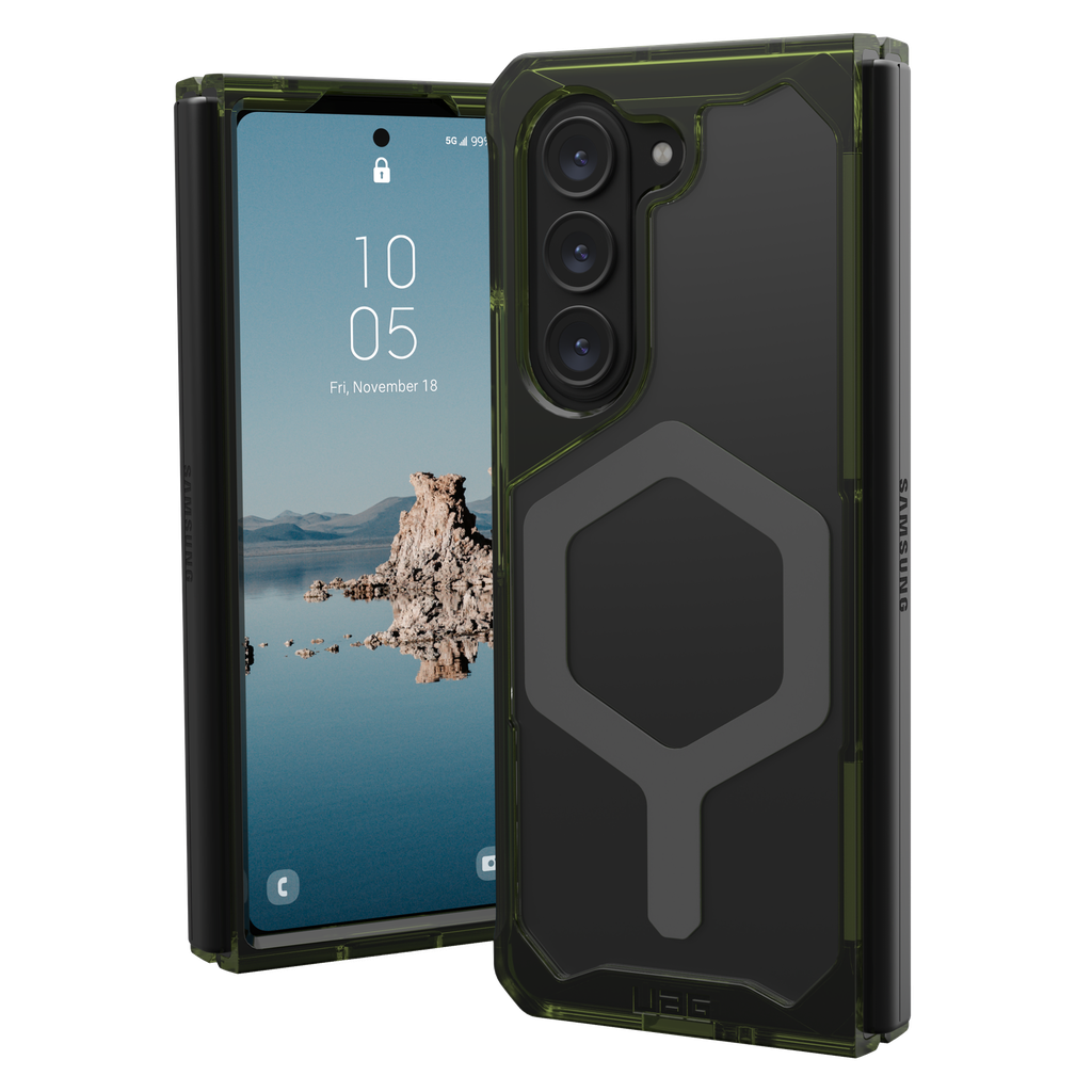 Urban Armor Gear Uag - Plyo Pro Case For Samsung Galaxy Z Fold5 - Olive And Space Grey