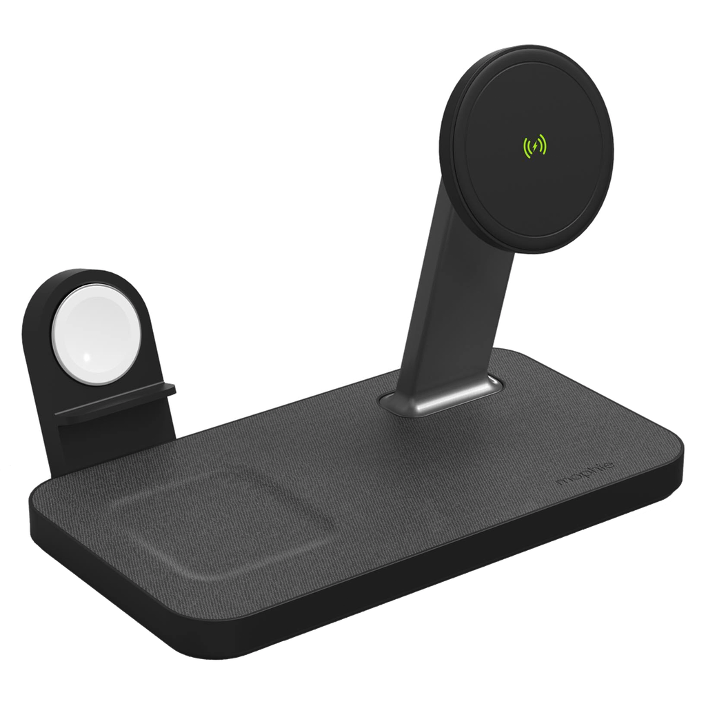 Mophie - Snap Plus Magsafe 3 In 1 Wireless Charging Stand - Black