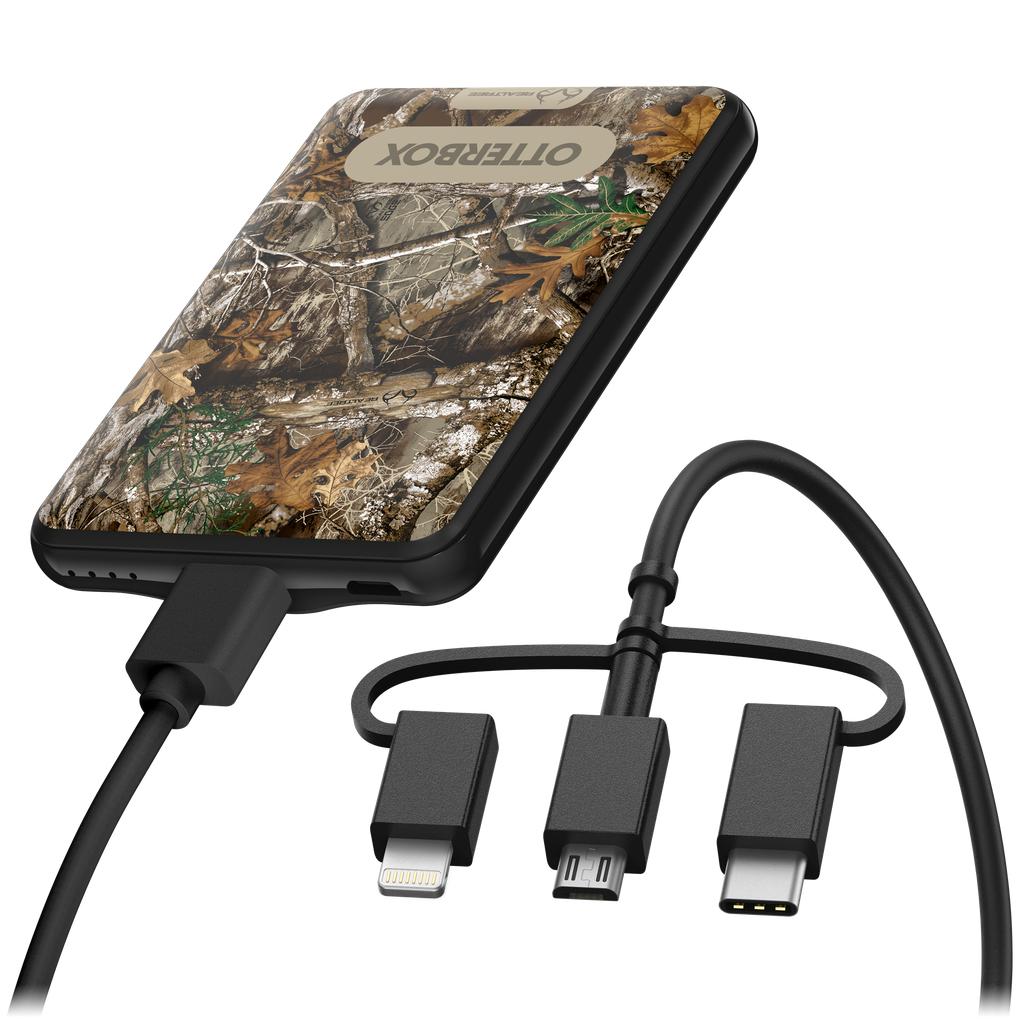 Otterbox - Power Bank 5000 Mah With 3 In 1 Cable 1m - Realtree Edge