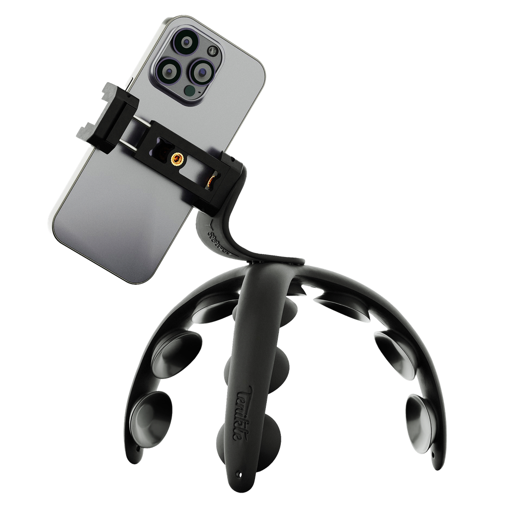 Tenikle - Pro Bendable Suction Cup Tripod Mount - Black