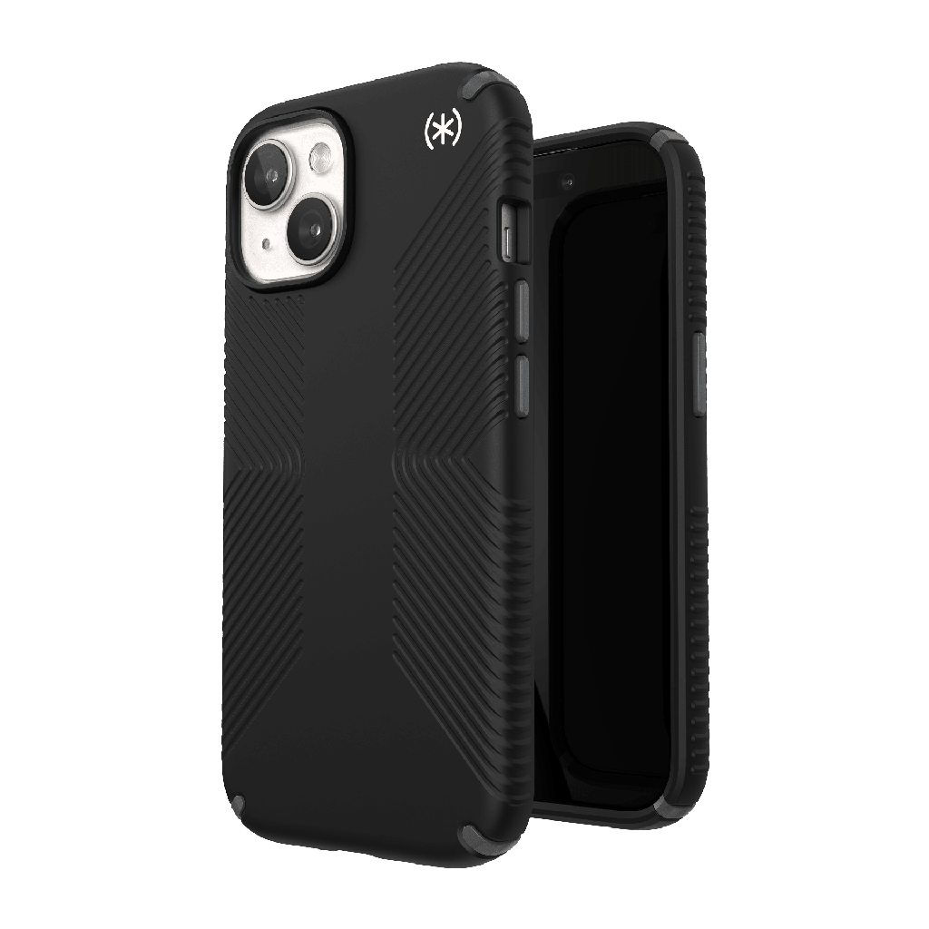 Speck - Presidio2 Grip Case For Apple Iphone 15     /     Iphone 14     /     Iphone 13    /    Iphone 16e   /   Iphone 17e - Black