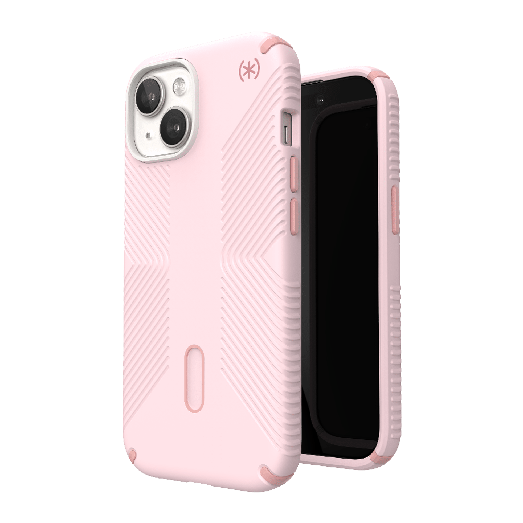 Speck - Presidio2 Grip Magsafe Case For Apple Iphone 15  /  Iphone 14  /  Iphone 13 - Nimbus Pink