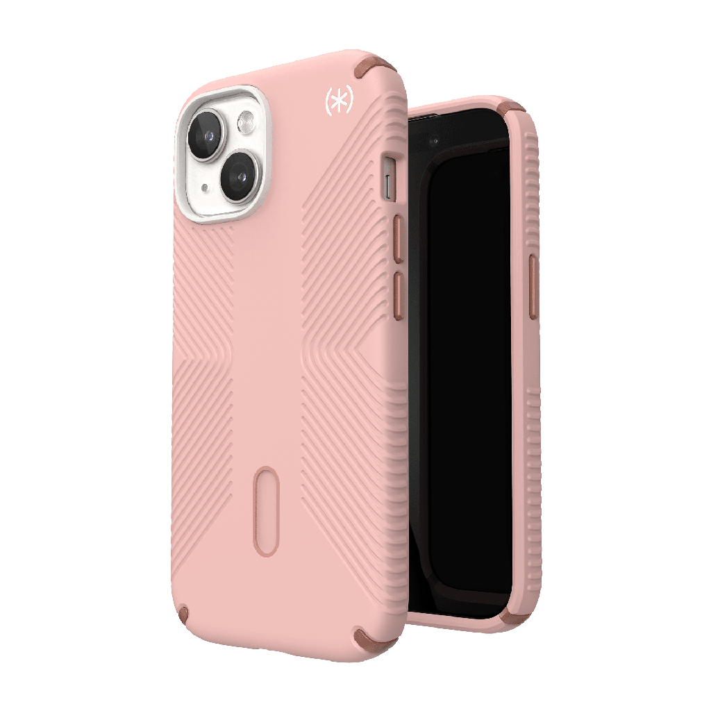 Speck - Presidio2 Grip Magsafe Case For Apple Iphone 15    /    Iphone 14    /    Iphone 13   /   Iphone 16e - Dahlia Pink