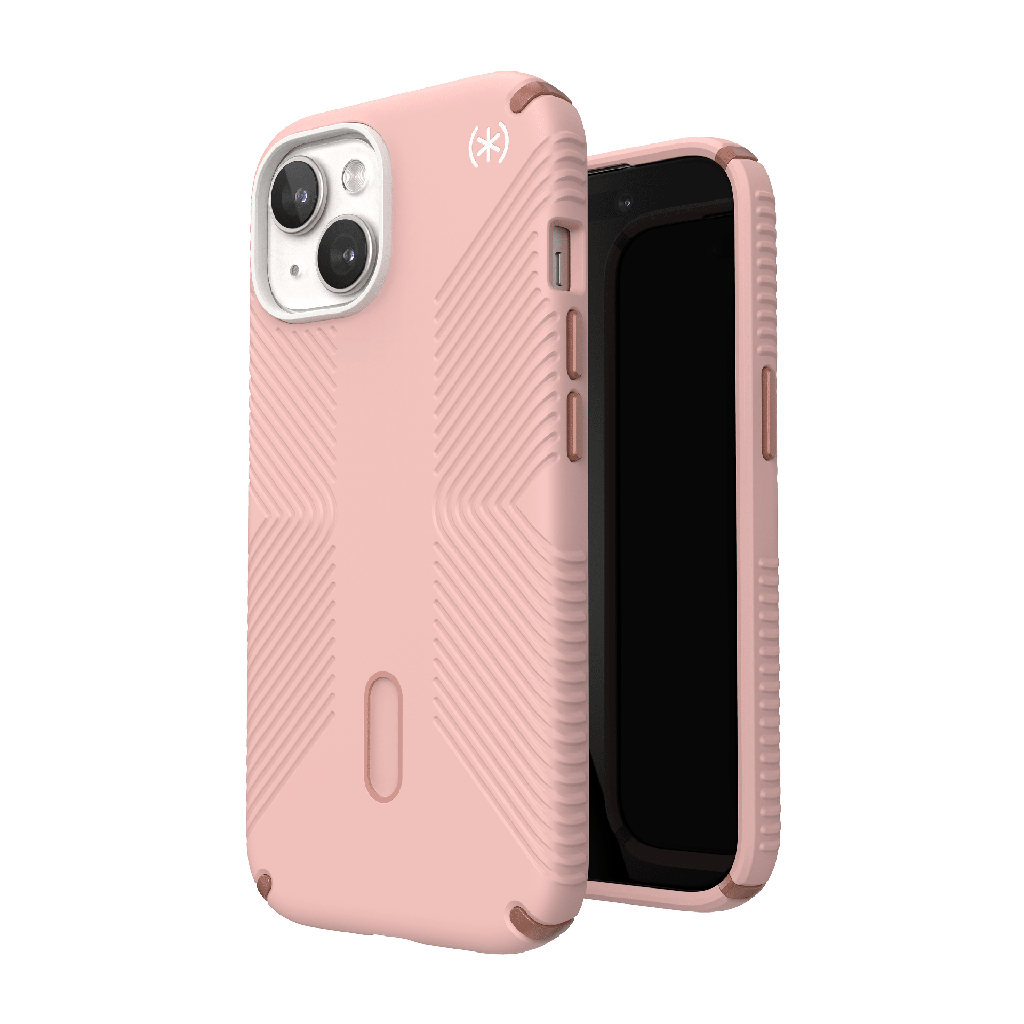 Speck - Presidio2 Grip Magsafe Case For Apple Iphone 15  /  Iphone 14  /  Iphone 13 - Dahlia Pink