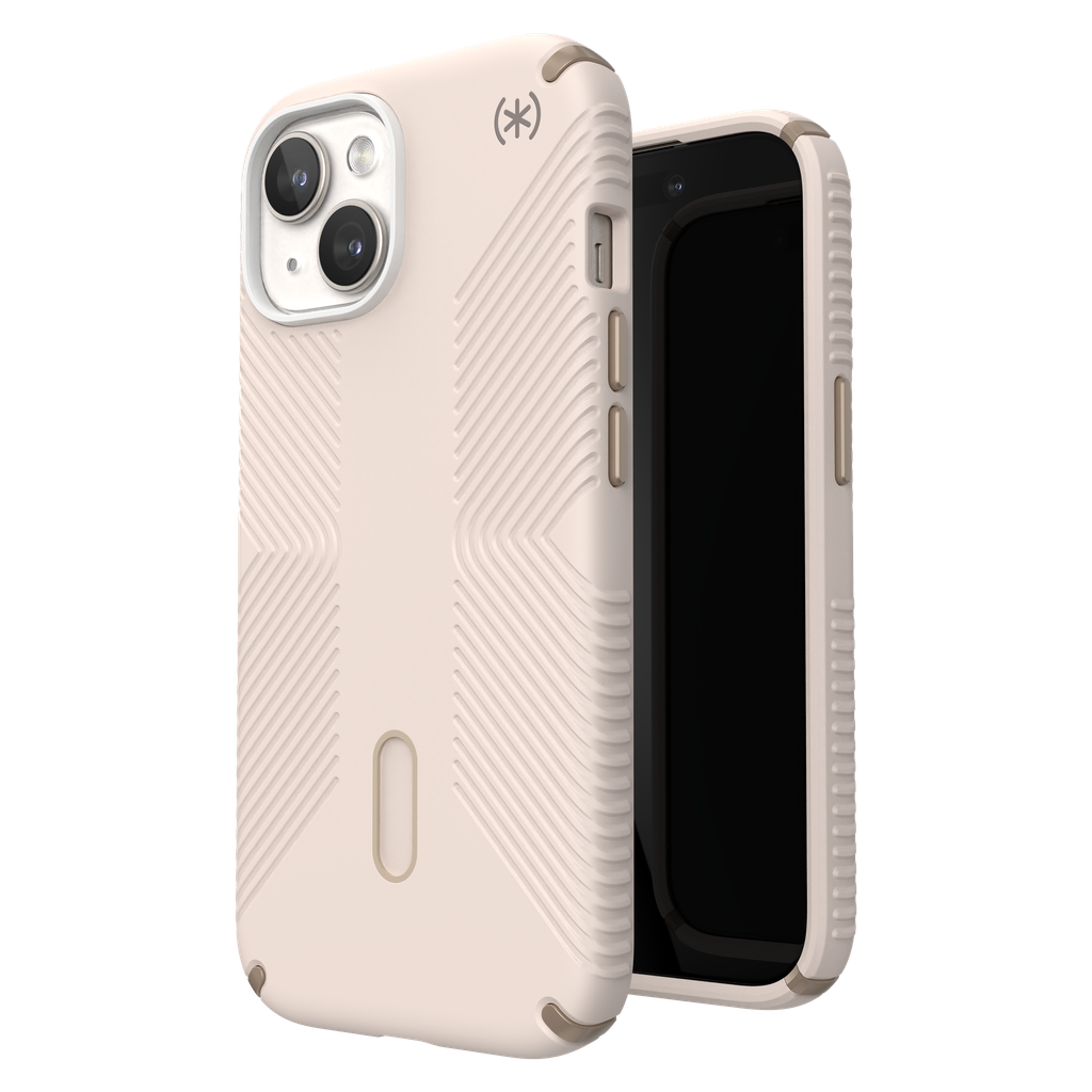 Speck - Presidio2 Grip Magsafe Case For Apple Iphone 15  /  Iphone 14  /  Iphone 13 - Bleached Bone
