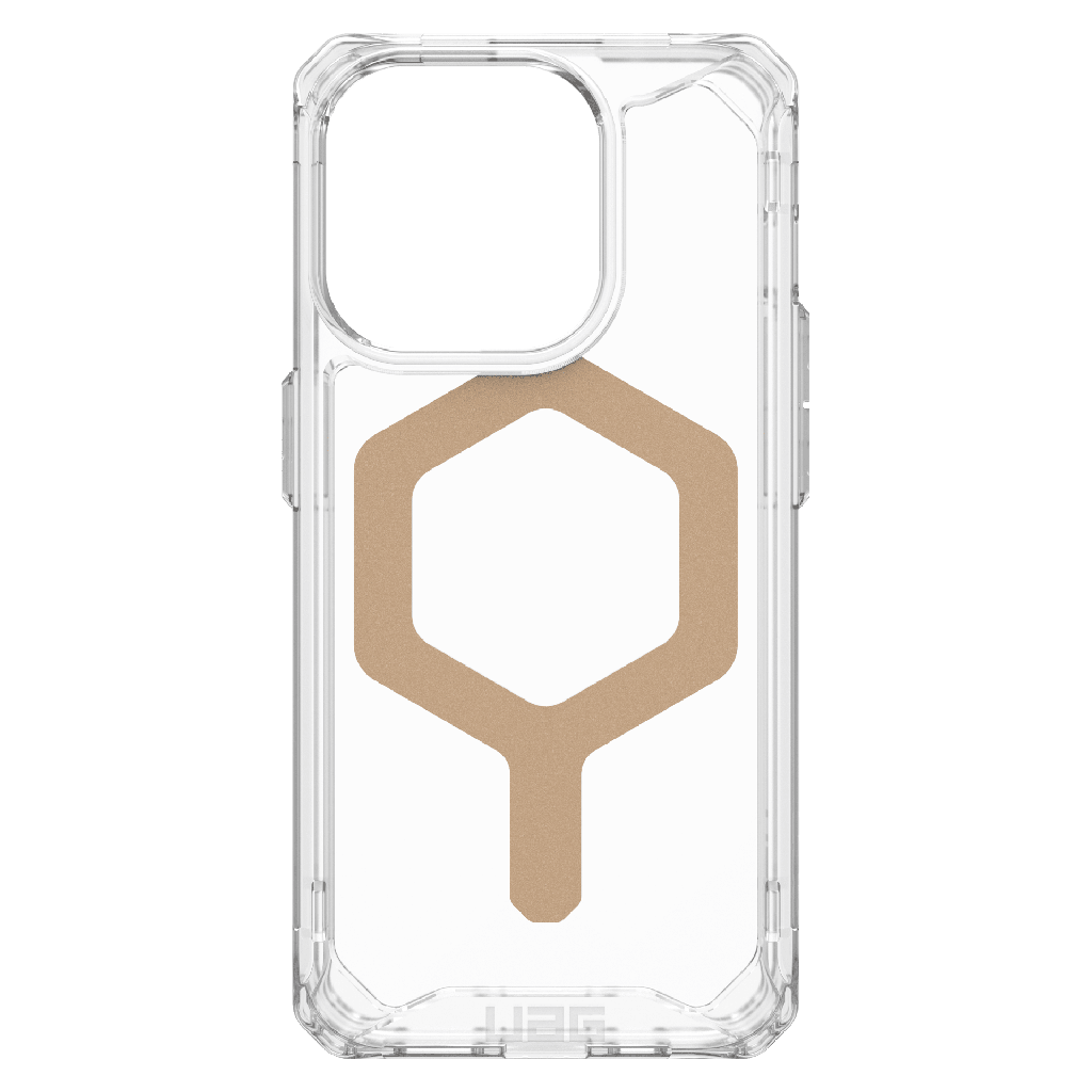 Urban Armor Gear Uag - Plyo Magsafe Case For Apple Iphone 15 Pro - Ice And Gold