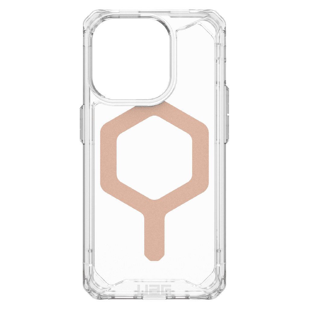Urban Armor Gear Uag - Plyo Magsafe Case For Apple Iphone 15 Pro - Ice And Rose Gold