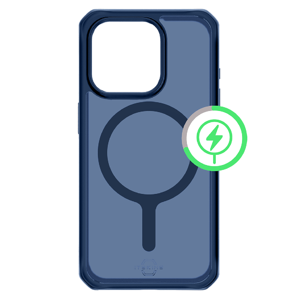 Itskins - Hybridr Frost Magsafe Case For Apple Iphone 15 Pro Max - Blue