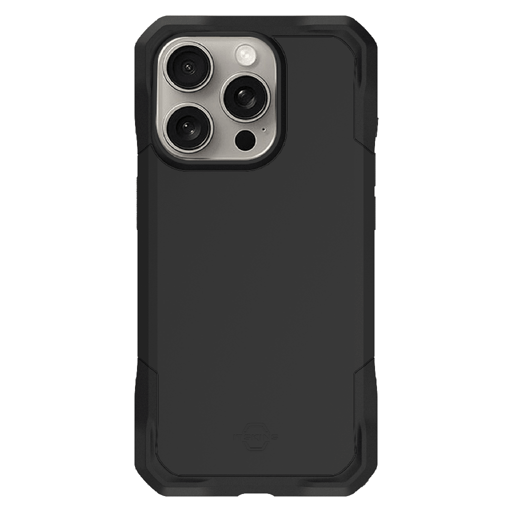 Itskins - Spectrumr Armor Case For Apple Iphone 15 Pro Max - Black