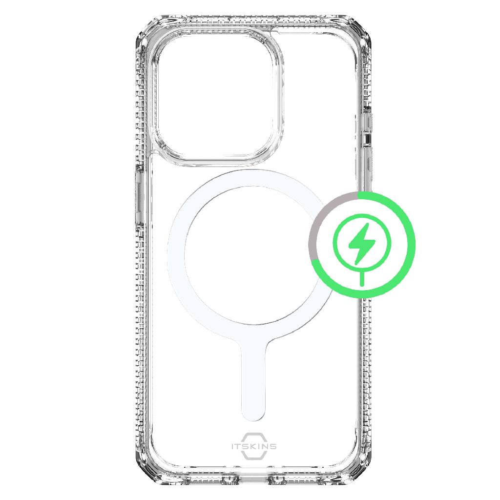 Itskins - Hybridr Clear Magsafe Case For Apple Iphone 15 Pro - Transparent