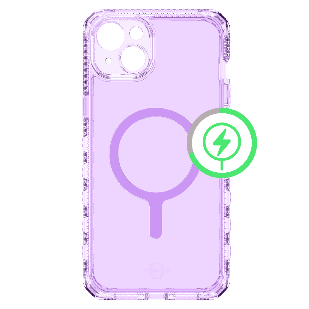 Itskins - Supremer Clear Magsafe Case For Apple Iphone 15 Plus  /  Iphone 14 Plus - Light Purple