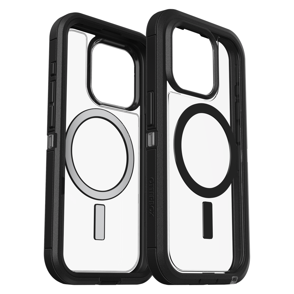 Otterbox - Defender Pro Xt Clear Magsafe Case For Apple Iphone 15 Pro  - Dark Side
