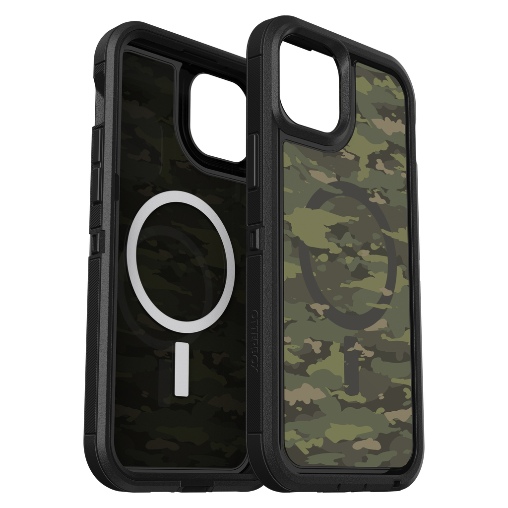 Otterbox - Defender Pro Xt Clear Magsafe Case For Apple Iphone 15 Plus   /  Iphone 14 Plus - Woodland Camo