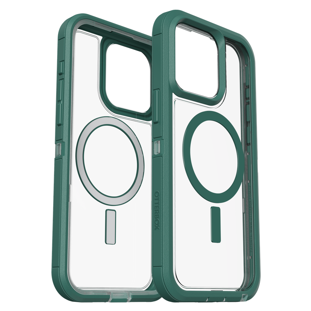 Otterbox - Defender Pro Xt Clear Magsafe Case For Apple Iphone 15 Pro Max  - Velvet Evergreen