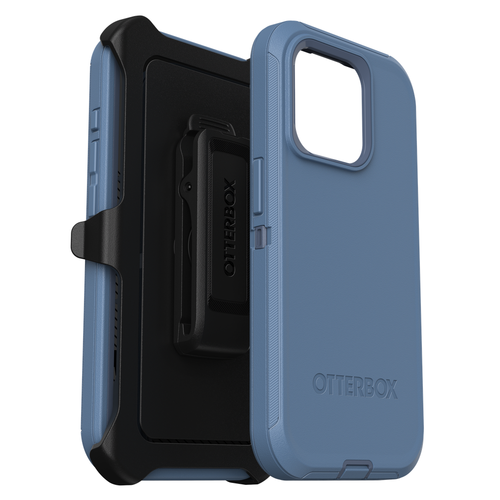 Otterbox - Defender Case For Apple Iphone 15 Pro  - Baby Blue Jeans